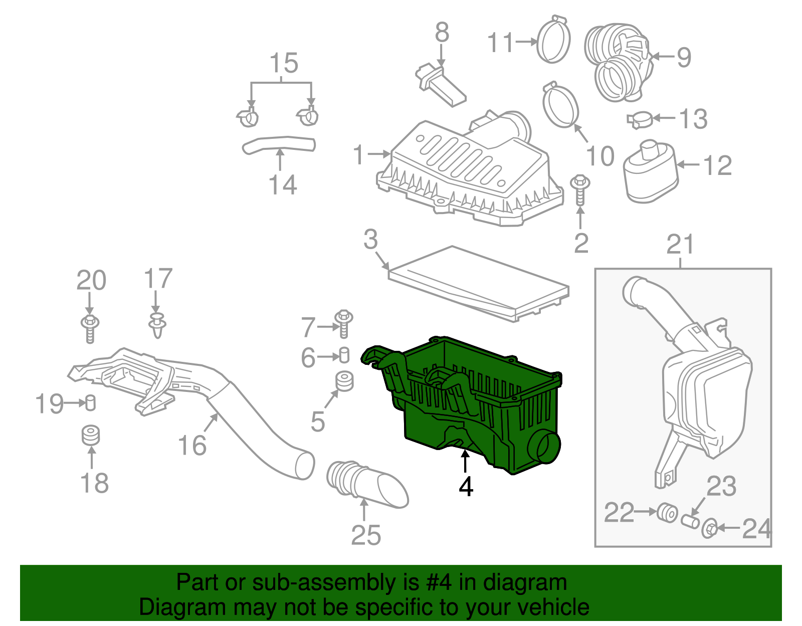 Air Cleaner Housing - GM (96910364)