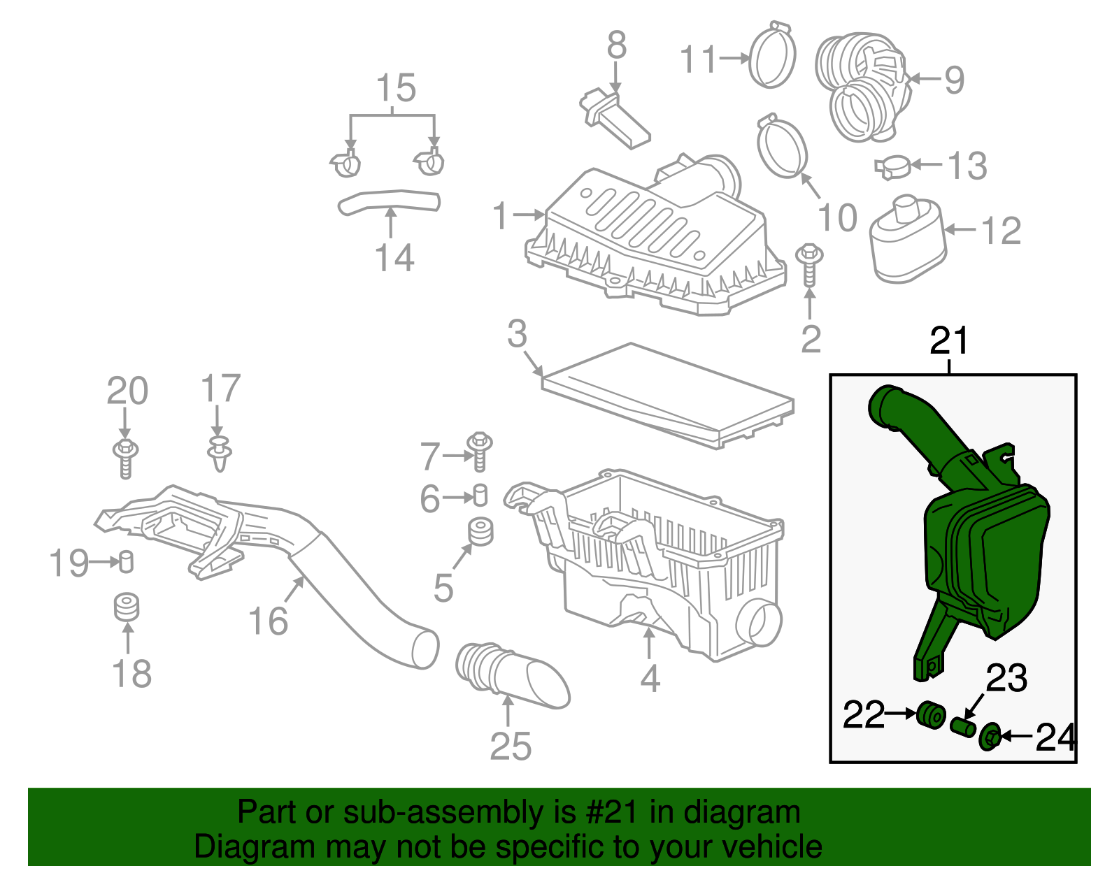 Engine Air Intake Resonator - GM (96910371)