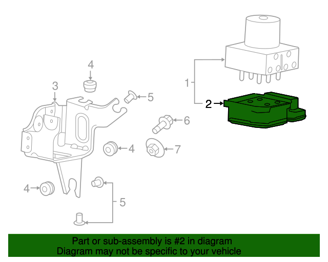 23227010 GM Electronic Brake Control Module with Bolts GM Parts Store