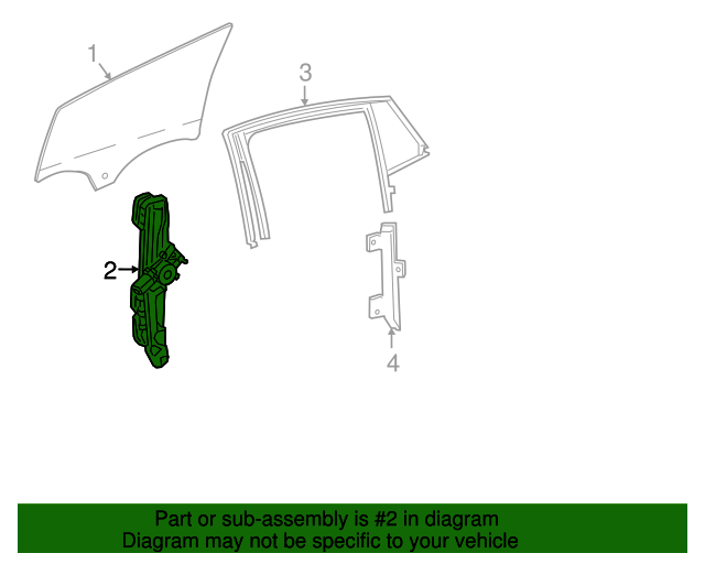 20162019 Chevrolet Volt Window Regulator 84319808 GM