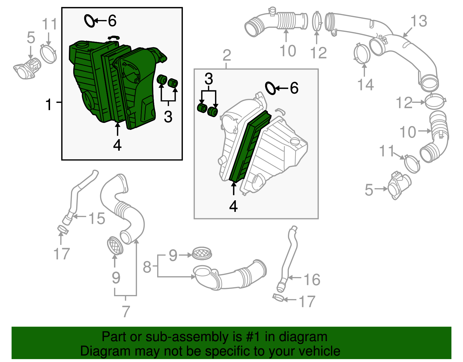 Air Cleaner Assembly - Volkswagen (7L6-129-607-BG)
