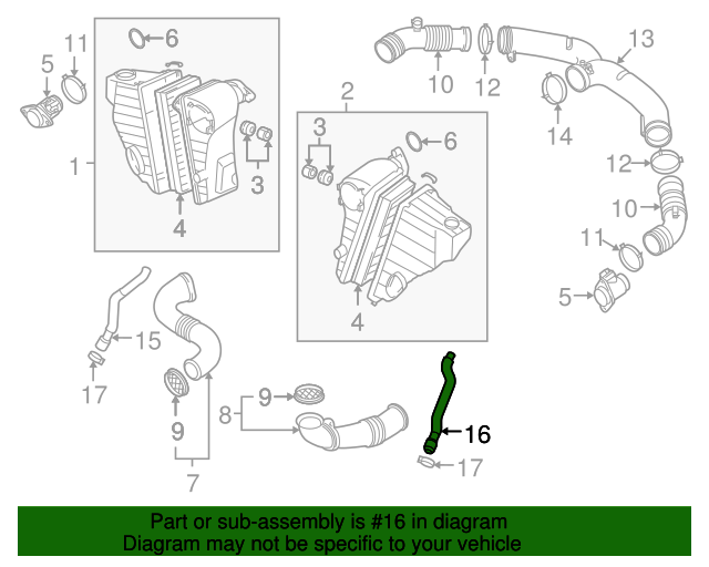 20072009 Volkswagen Touareg Drain Hose 7L6128653 VW Direct Parts
