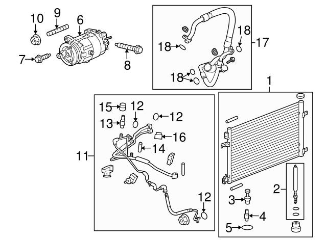 thumbnail image 2 of UAC A/C Manifold Hose Assembly For 2012-2013 Chevrolet Impala (13725RK) Suction & Discharge 2 of 5