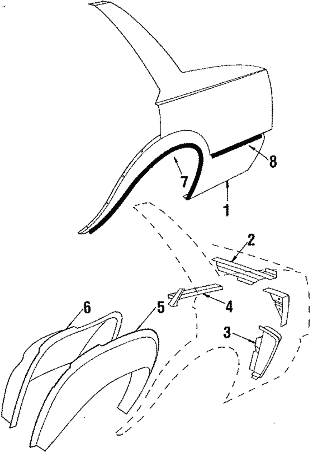 Kit-Molding Assembly O/P Front Of Rear Whl Opening - GM (20501295)
