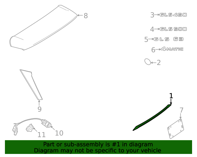 167-743-01-00 - Handle Molding 2020-2024 Mercedes-Benz | Mercedes  
