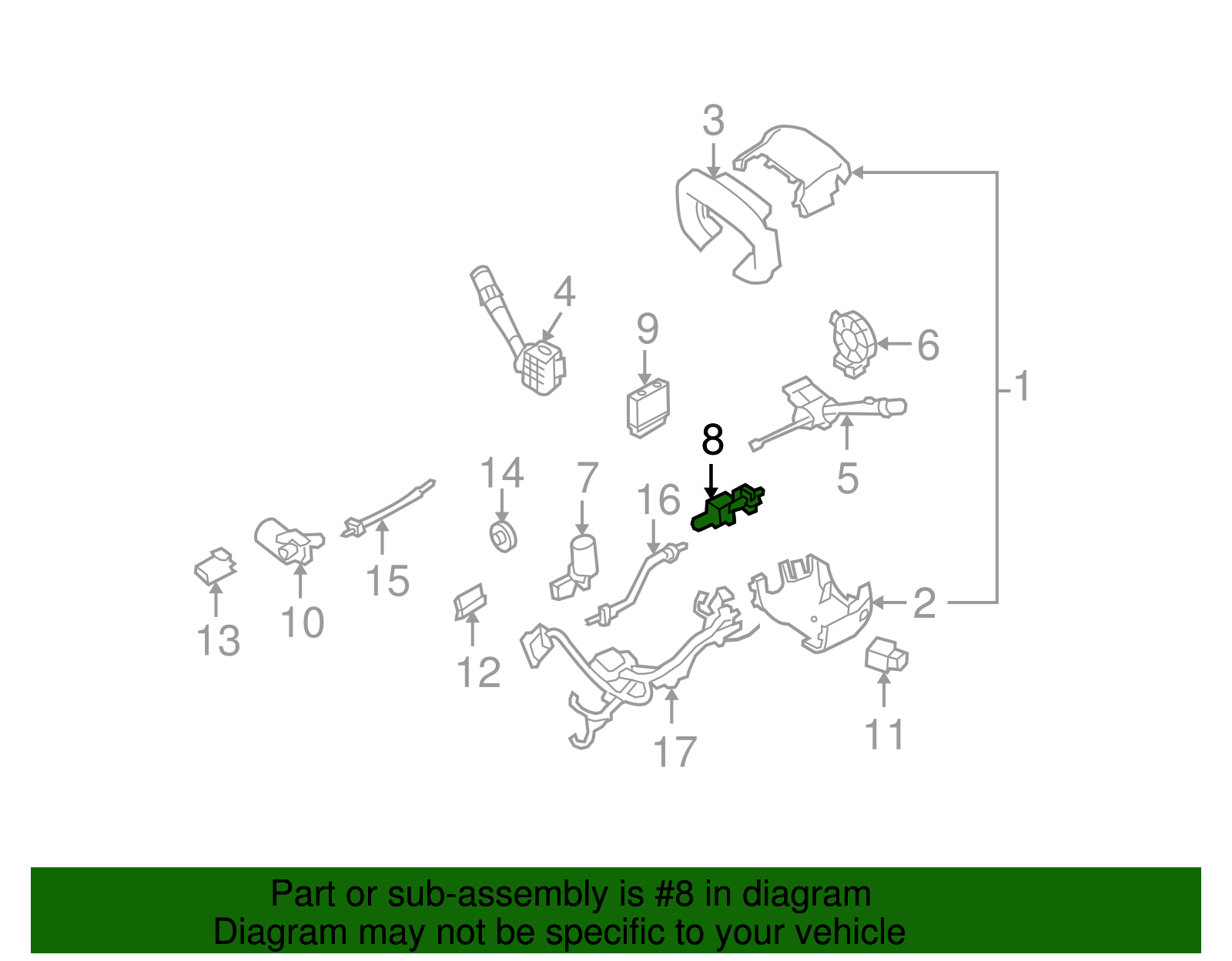 Actuator Assembly, Strg Col Tlscp - GM (89060596)