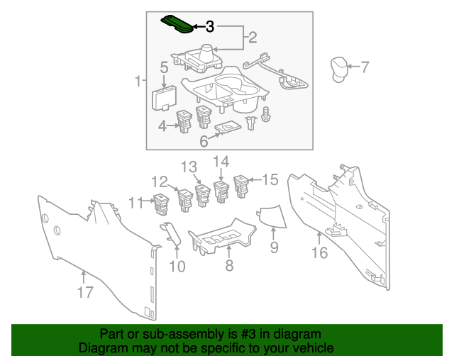 359780E010 Shift Indicator 20142019 Toyota Highlander OEM