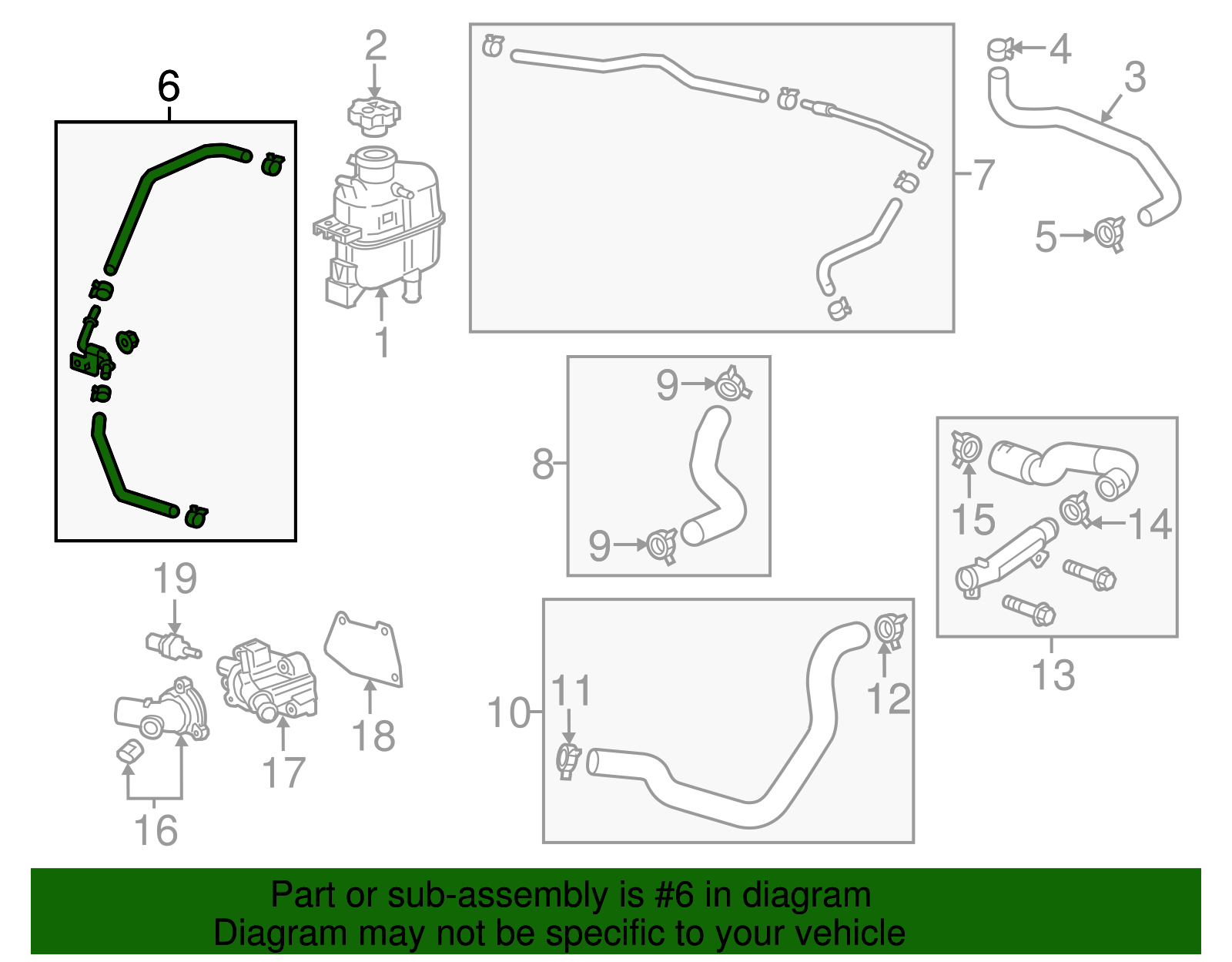 Engine Coolant Overflow Hose - GM (96676630)