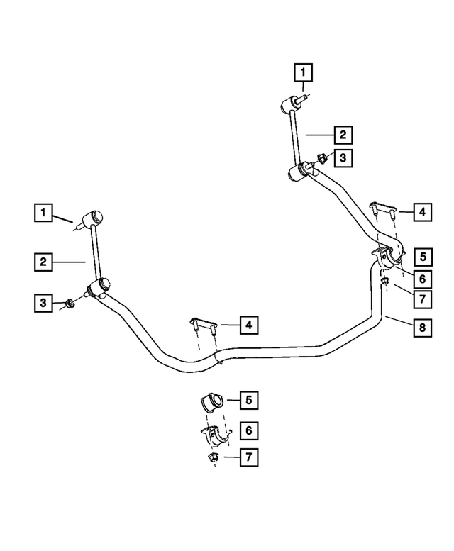 20072012 Mopar Stabilizer Bar Link Kit 68005460AB Mopar Estores