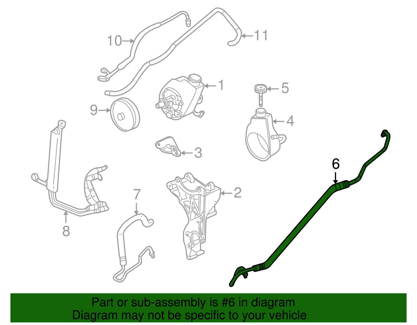 Hose, P/S Gr Inl - GM (15295857)