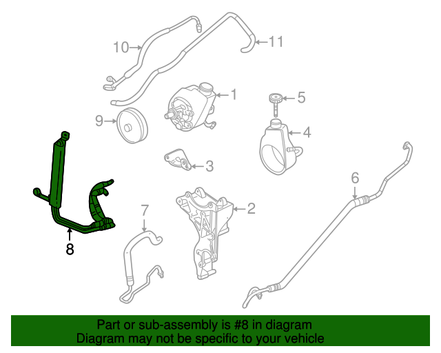 20032009 Hummer H2 Power Steering Fluid Cooler 26095266 GM