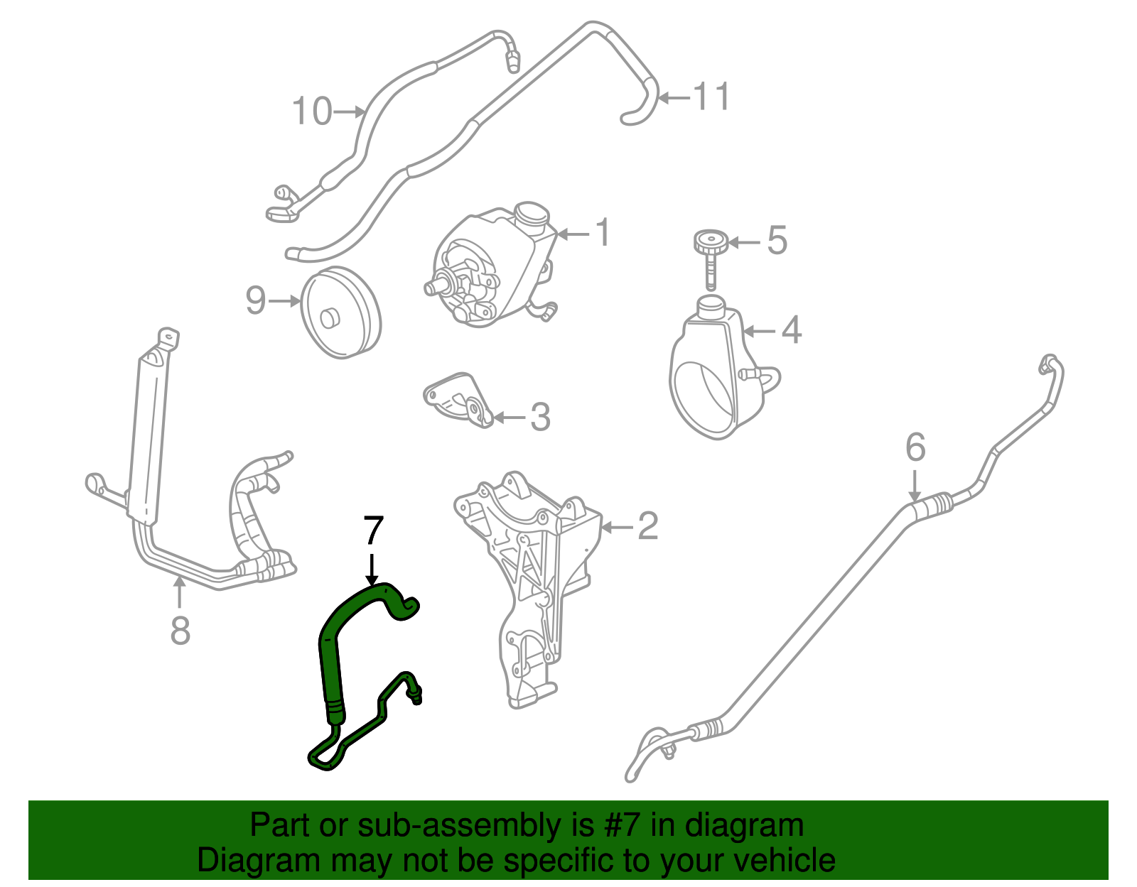 Power Steering Return Hose - GM (26107356)