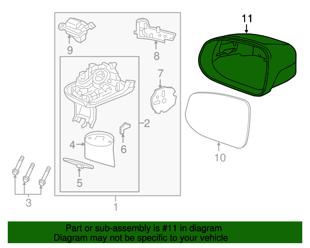 2018-2023 Volvo XC60 Mirror Cover 39845634 | OEM Parts Online