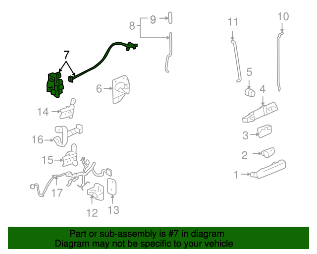 20062010 Pontiac G6 Door Lock Actuator Motor 20819383 GM Parts Online