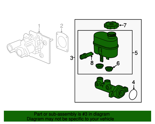 20152019 GM Master Cylinder 84826642 GM