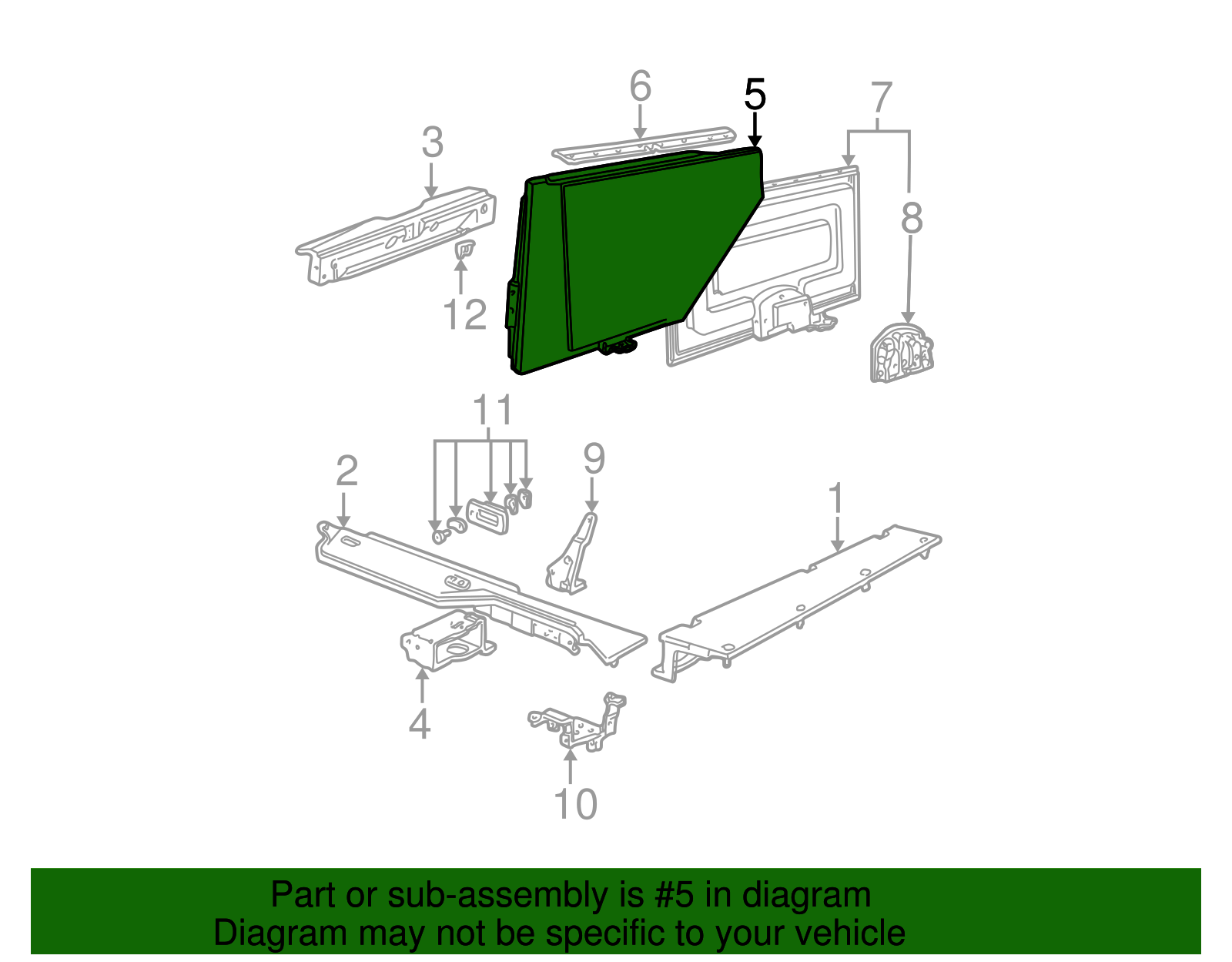 Compartment Door - Ford (YF1Z-7411586-AAA)
