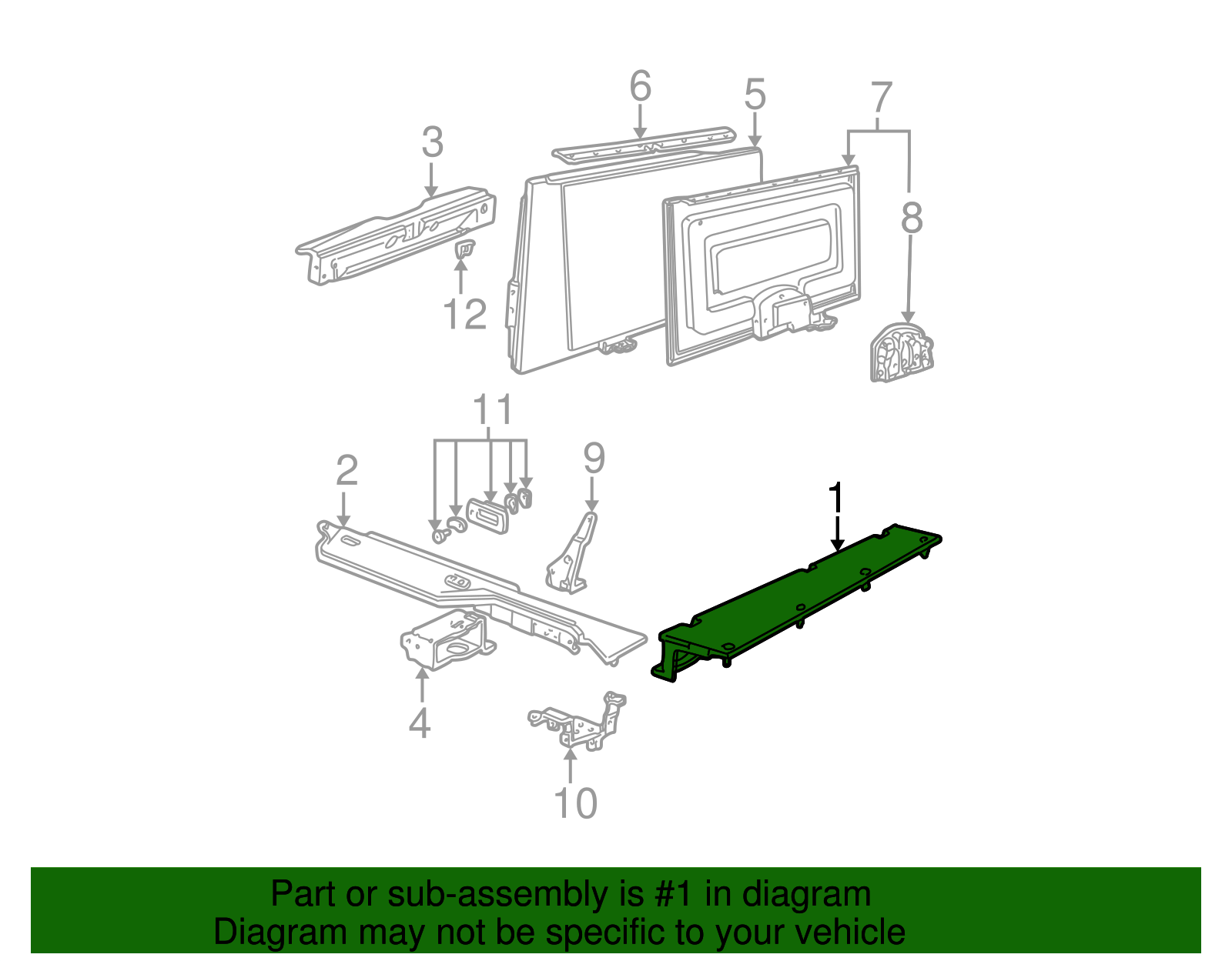 Trim Panel - Ford (YF1Z-74116A60-AAB)
