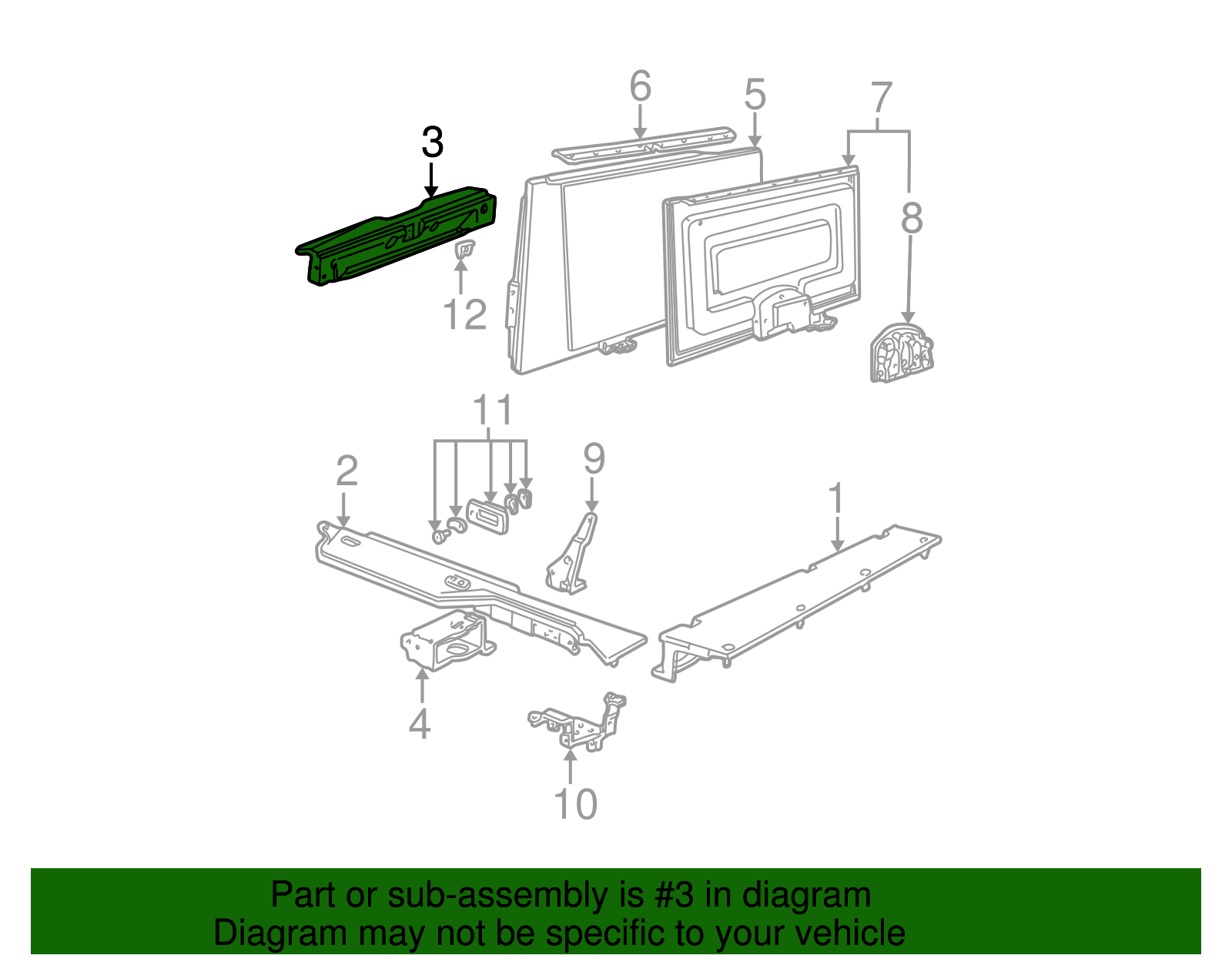 Trim Panel - Ford (YF1Z-74115A42-AAA)
