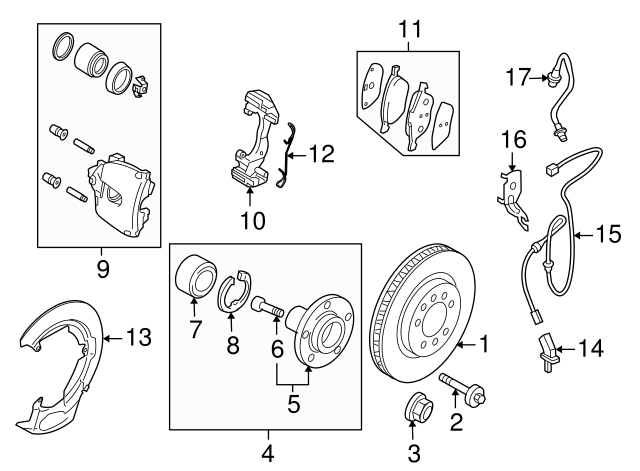 2004-2013 Mazda 3 ABS Sensor Wire Bracket BP4L-43-741 | Mazda-Parts