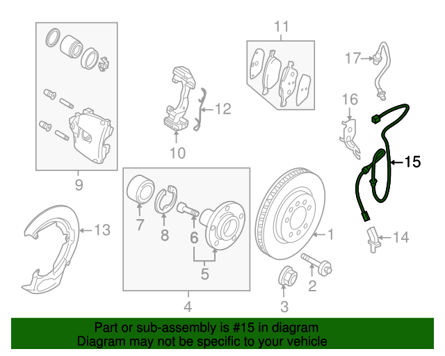 BP4K67SH1E ABS Sensor Wire 20042013 Mazda 3 Werner Mazda Parts