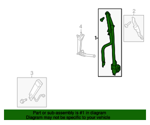 2011-2017 GM Belt & Retractor - Driver's Side (LH) 19301109 ...