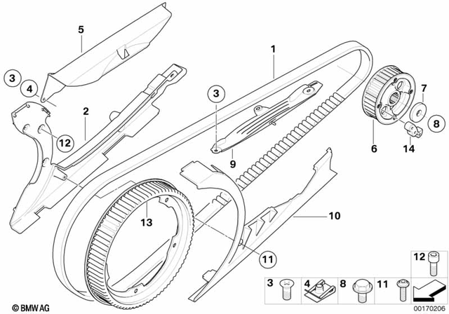 33838521719 - Tooth Belt 2012-2018 BMW-Motorrad F 800 GT | OEM BMW  