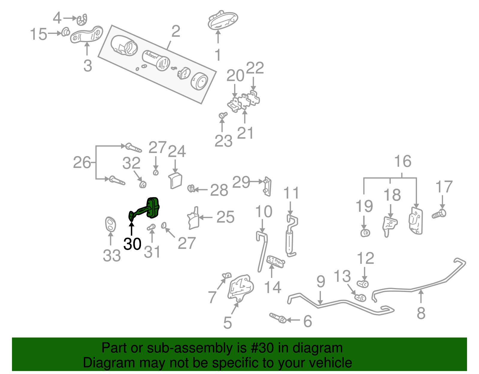 Front Side Door Check Link - GM (25713385)