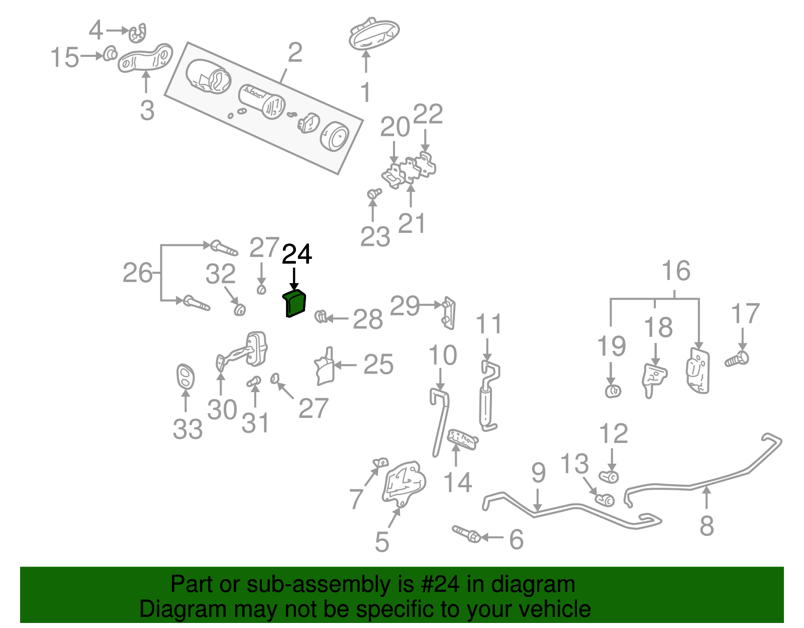 Upper Hinge - Buick (25716655)