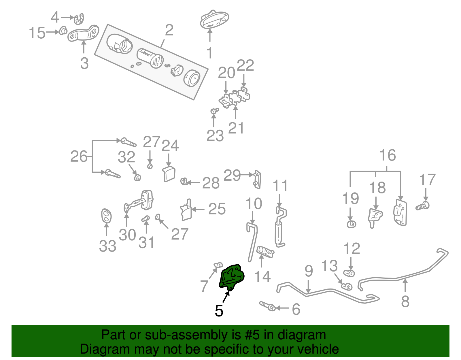 Handle, Inside - GM (25695738)