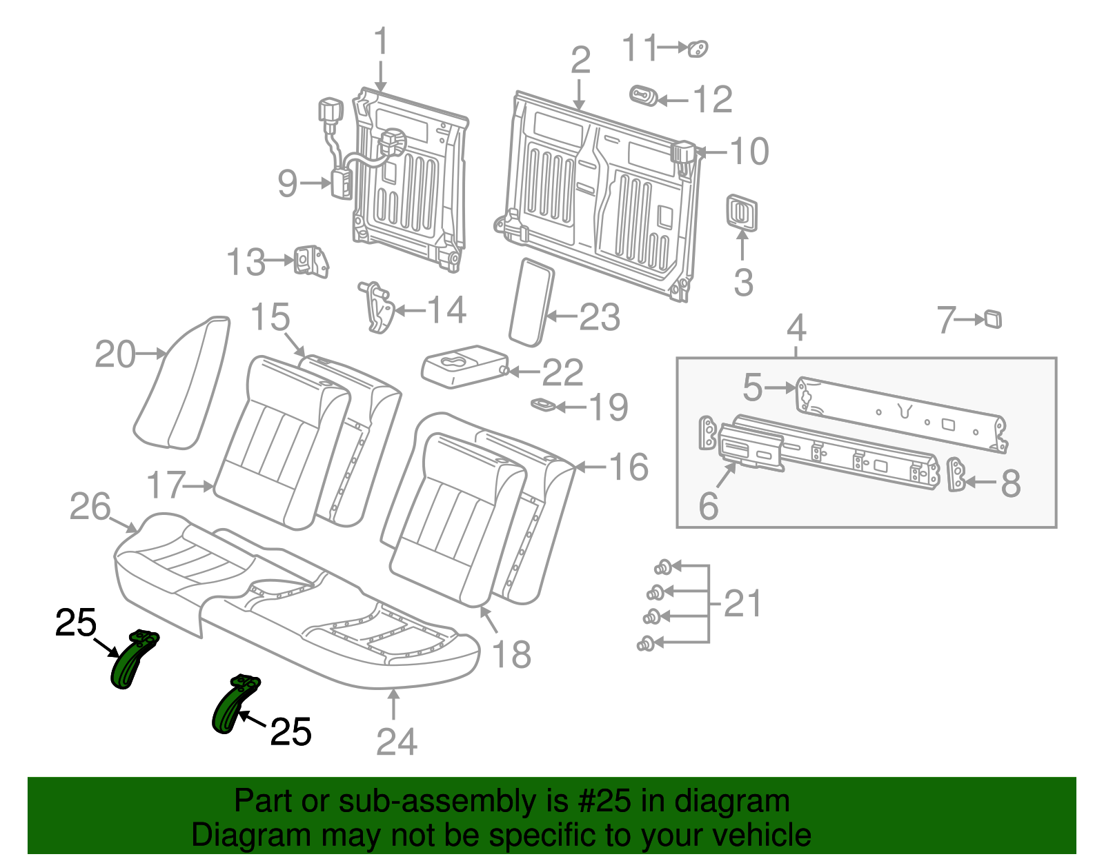 Retainer, R/Seat Cushion - GM (09135277)
