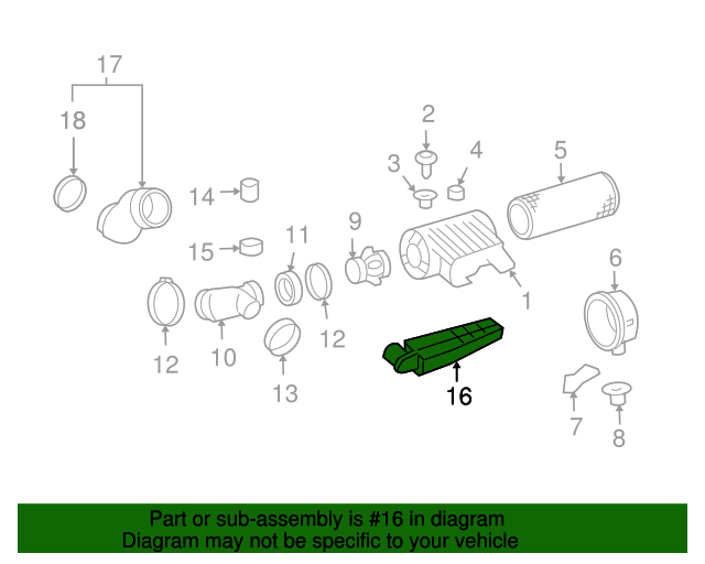 20032022 GM Air Cleaner Resonator 15746927 GM