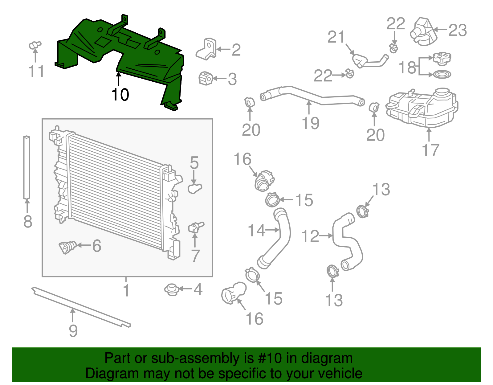 Upper Radiator Air Baffle - GM (95369297)