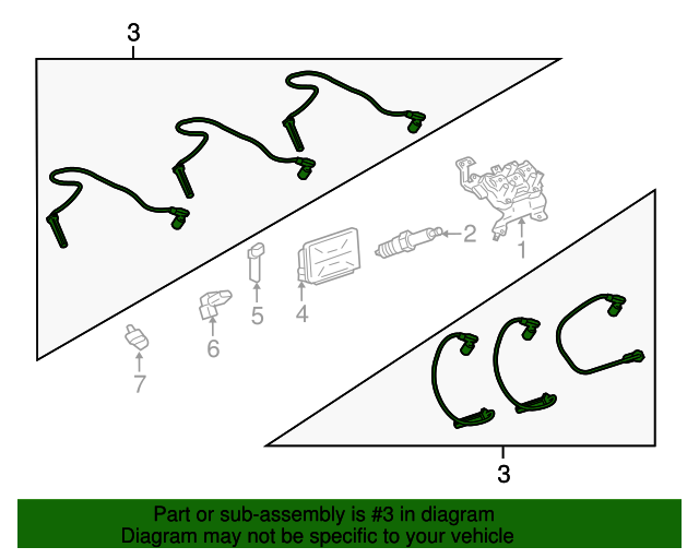 20102011 GM Spark Plug Wiring Harness 12635741