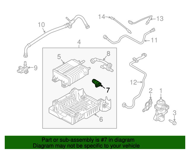 Genuine OEM Ford Part Vapor Canister Vent Solenoid 9U5Z9F945C