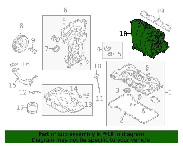 283102EAB0 Intake Manifold 20192022 Kia Forte Kia.Parts Store