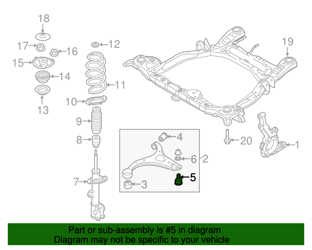 20112013 Kia Sorento Lower Ball Joint 545302B000 XportAuto