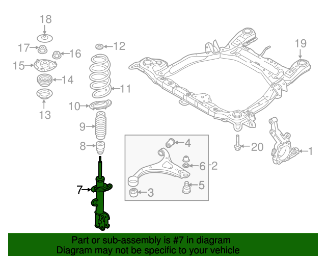 546041U250FFF Strut 20112013 Kia Sorento Kia.Parts Store