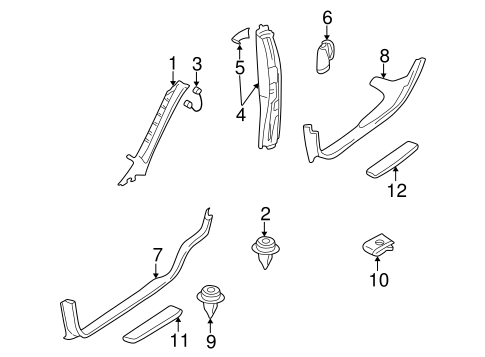 Interior Trim - Pillars for 2006 Volvo S60 #0