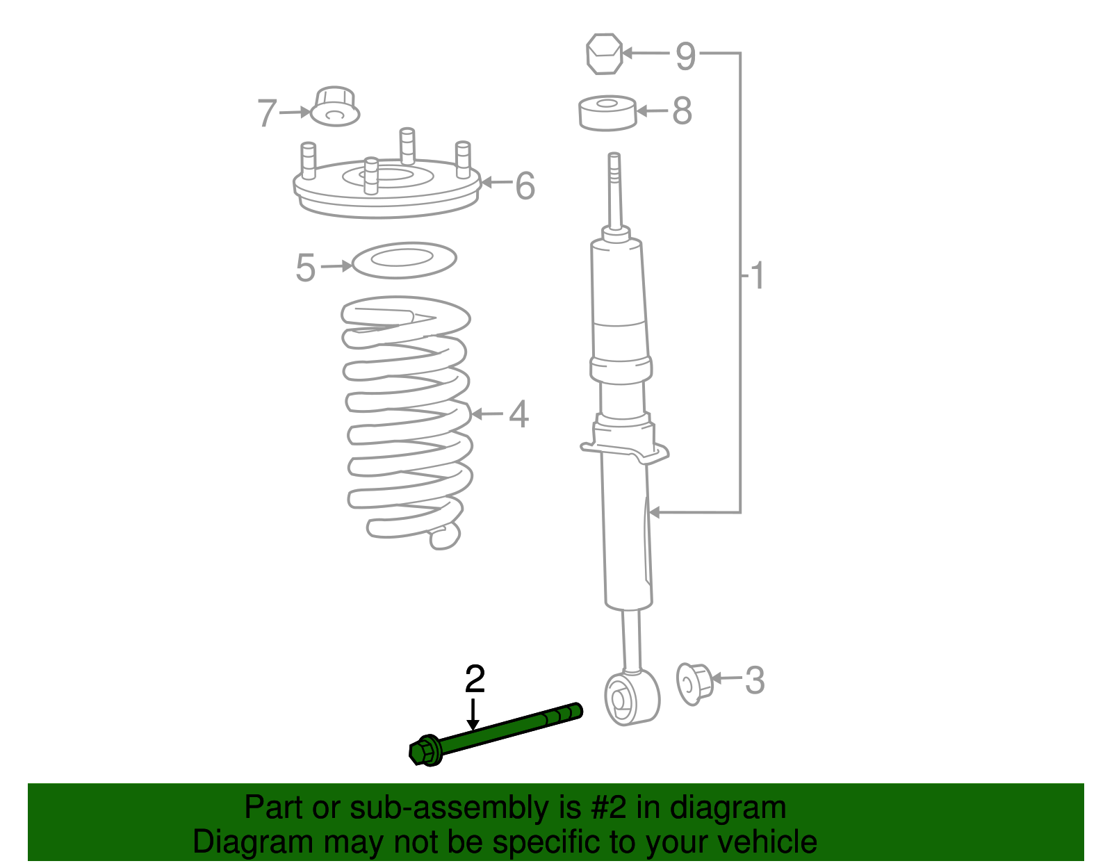 Strut Bolt - Toyota (90105-16088)