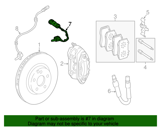 Genuine Brake Pad Wear Sensor MB Parts Express