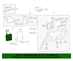 2010-2024 Toyota w/o Third Row Seat Bezel Power Outlet Socket 4Runner