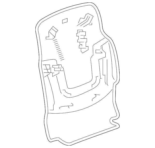 Jet Black Front Seat Back Cushion Finish Panel - GM (84017588)