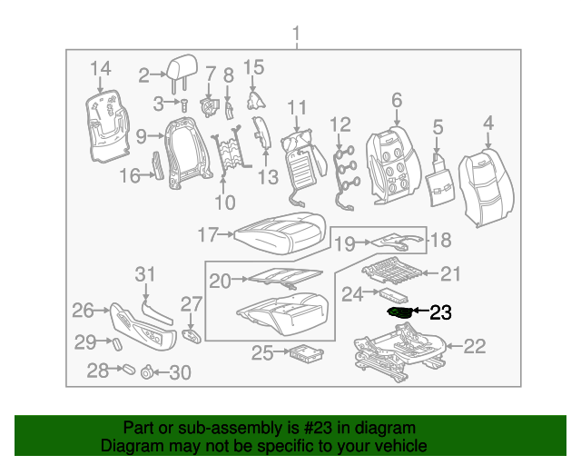 20152020 GM Front Seat Cushion Ventilation Blower 84206623 GM