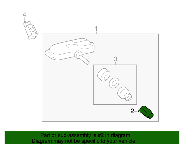 20042021 Toyota Cap (One Valve Stem Cap) 90942A5002 Toyota Parts Center