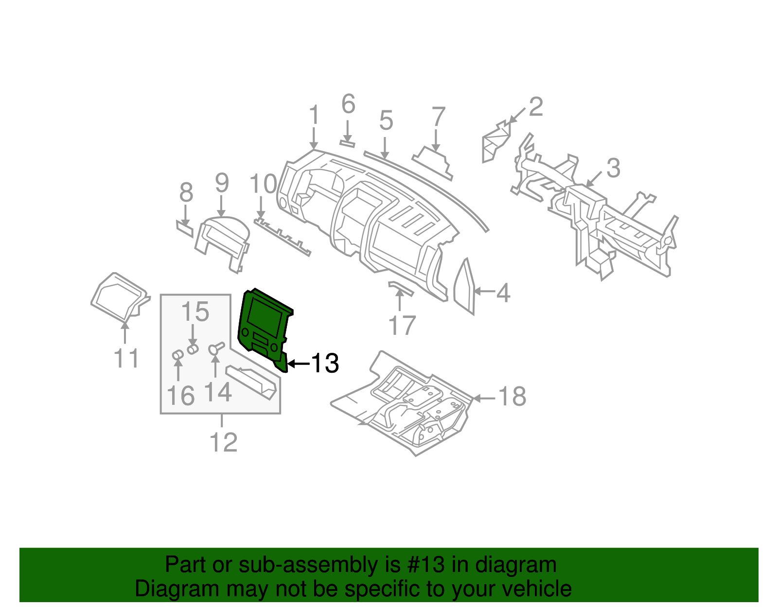 BL8Z-7804302-FA - 2009-2012 Ford - Instrument Panel Bezel | My Ford Parts