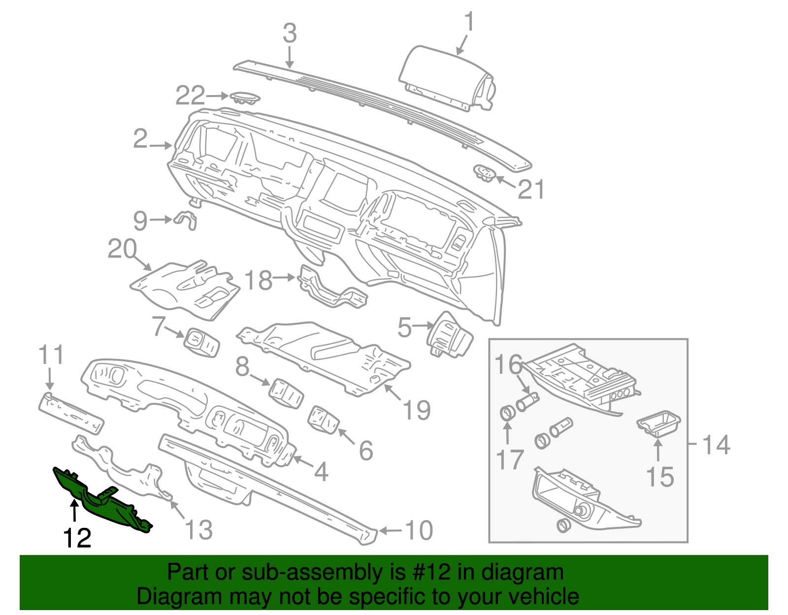 Column Cover - Ford (YW7Z-5404459-AAA)