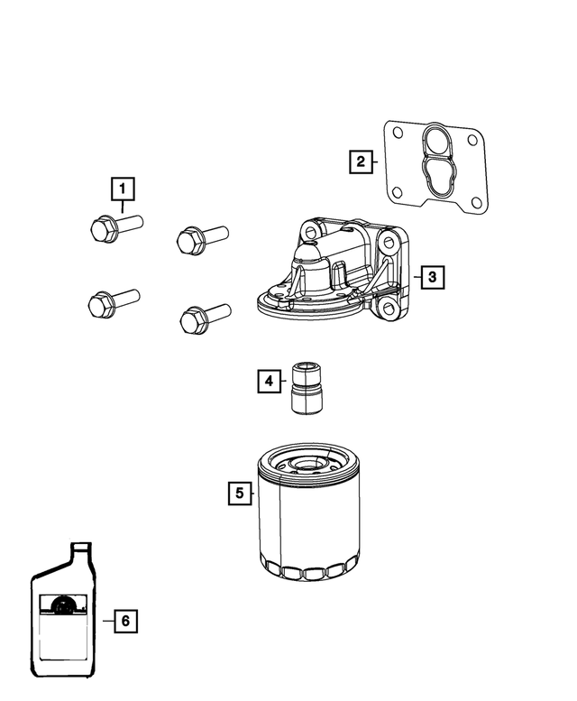 20102011 Mopar Oil Filter Adapter Gasket 5047084AA Mopar Estores
