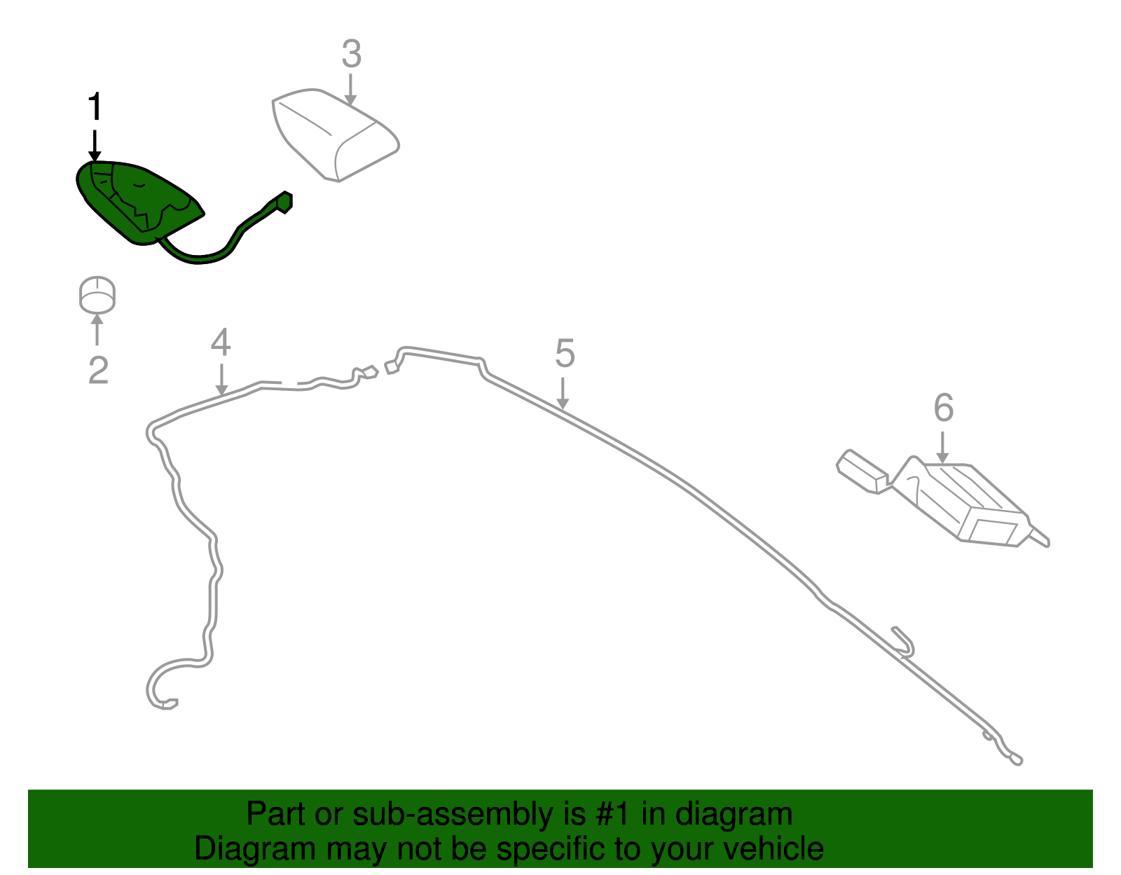 28208-5EE0B Genuine Nissan #282085EE0B Antenna Assy-Satellite