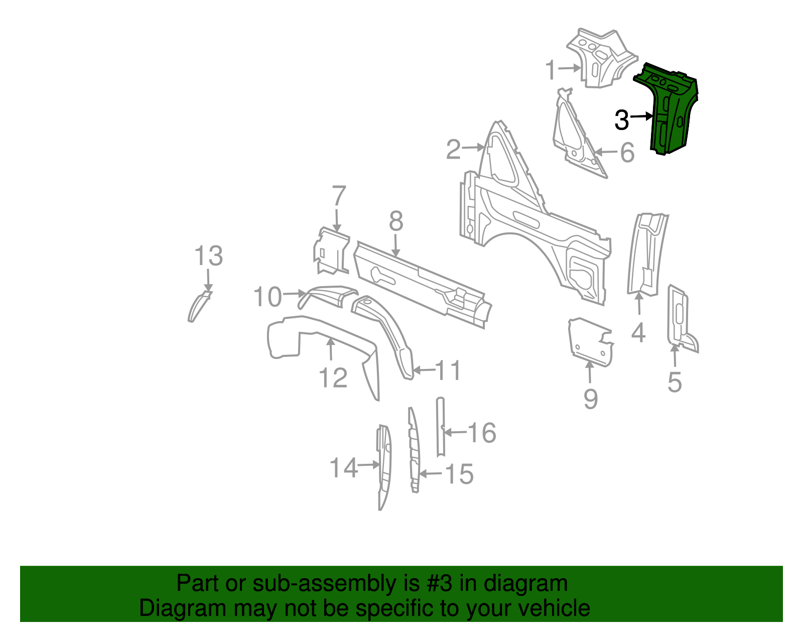 Reinforcement Assembly-Body Side Inner Panel        *Marked Print - GM (93440010)