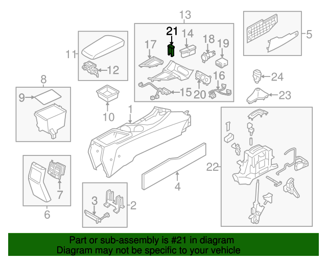 846582T000VA Automatic Transmission Shift Cover Plate Cap 2011